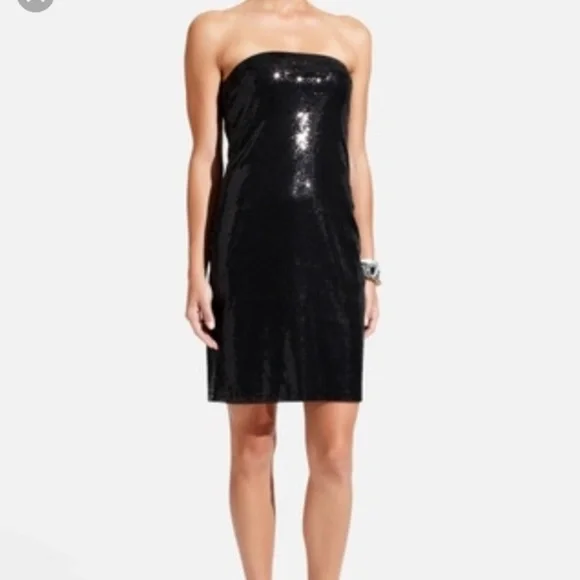 black sequin tube dress Sequin Tube Top Dress 21164 Black Multi / Small